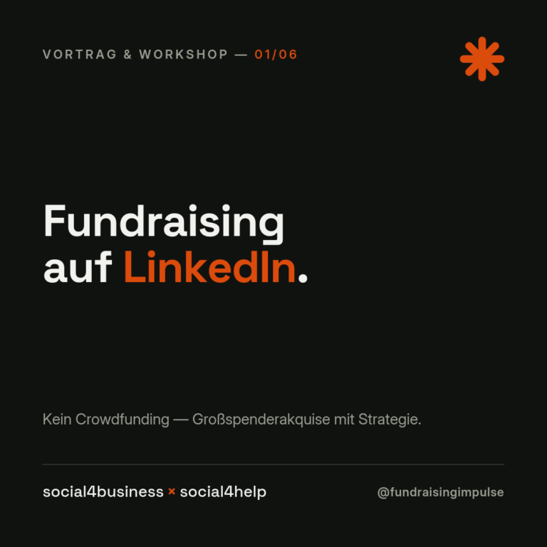 Workshop Fundraising auf LinkedIn