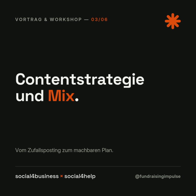 Workshop Contentstrategie und Mix