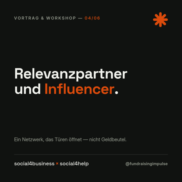 Workshop Relevanzpartner und Influencer