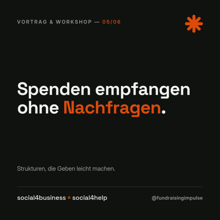 Workshop Spenden empfangen ohne Nachfragen