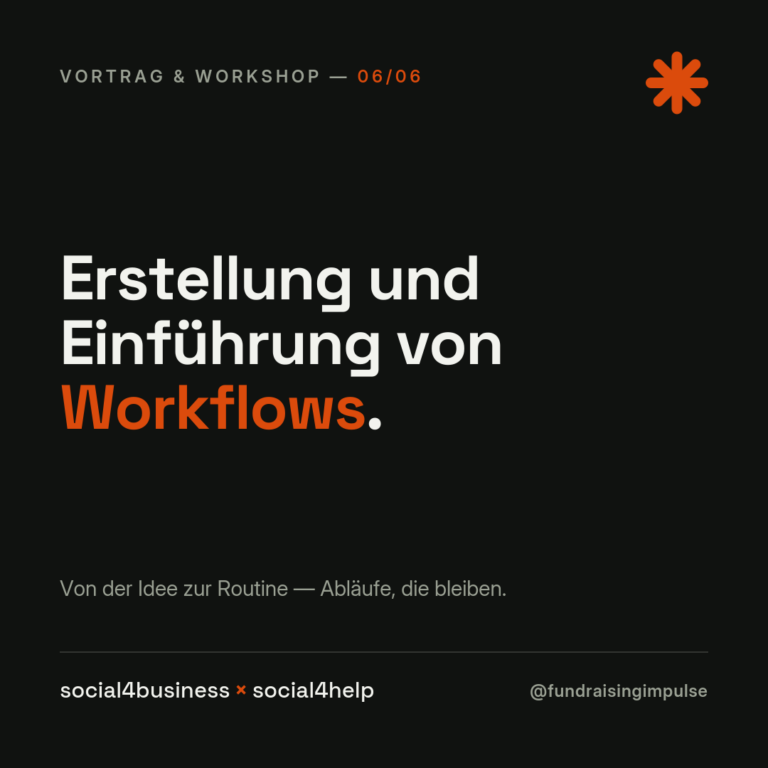 Workshop Erstellung und Einführung von Workflows